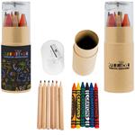 SH11452 12 Piece Crayon And Pencil Set With Custom Imprint